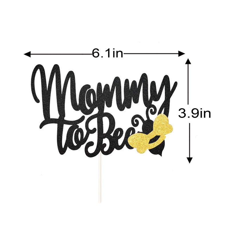 LILIPARTY Mommy to bee Cake Topper Garden Theme Cake Decor for Pregnancy Announcement Gender Reveal Party New Baby Shower Baby Announcement Party Decoration Supplies - Image 2